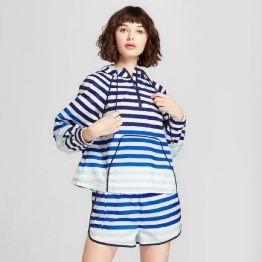 Hunter + Target Striped Rain Jacket